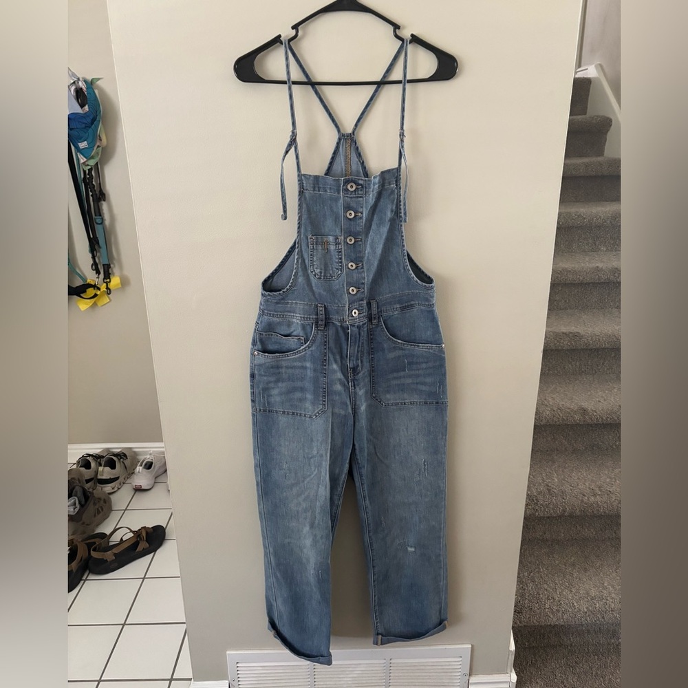 Denim Blue Women's Jean Overalls